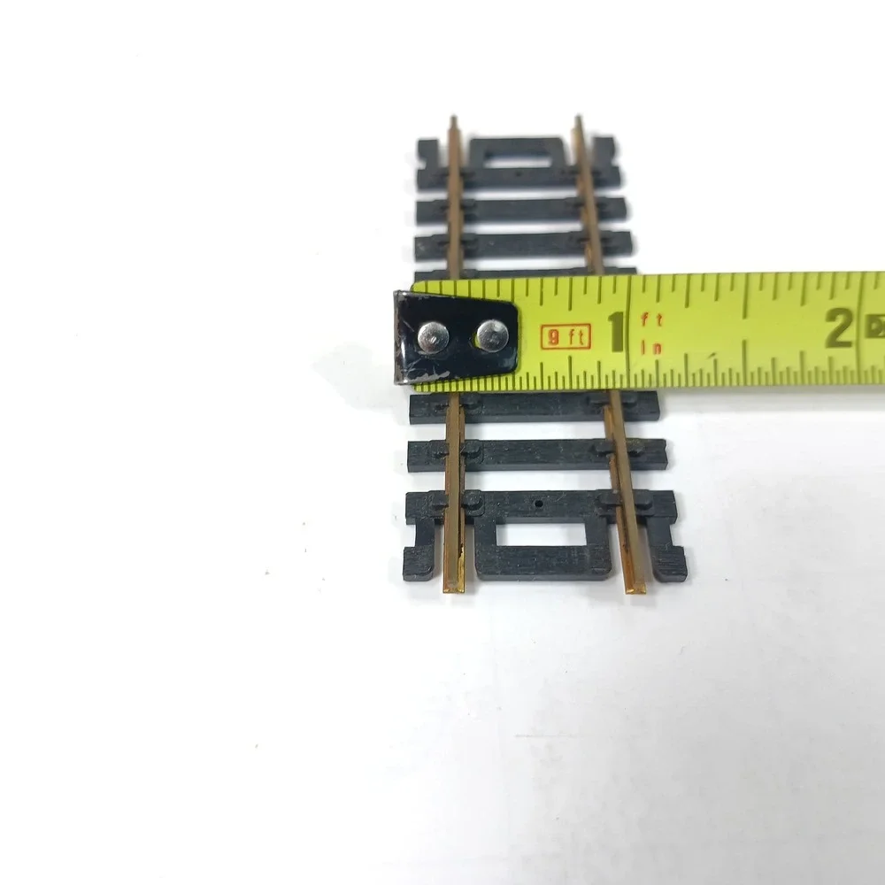 Set of 27 Vintage Brass Model HO Train Track Lot Straight Curved Pieces Mixed
